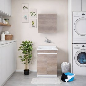 Mobile Lavatoio ZARA 60x60 Bianco | Olmo Naturale